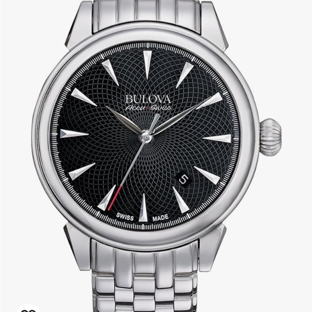 Bulova Accu Swiss Accutron Auto Black Dial Stainless steel Men's Watch 63B147